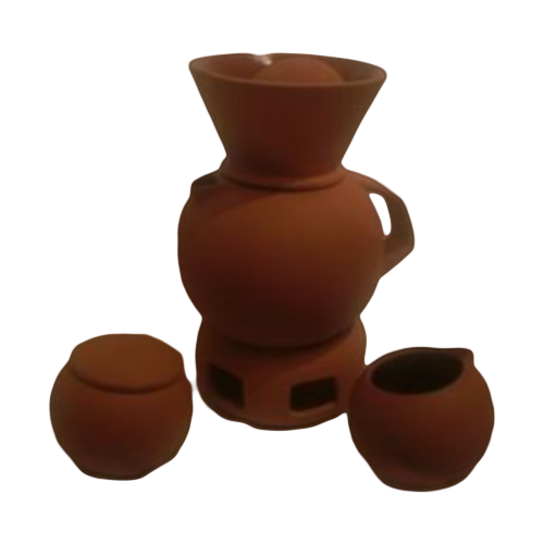 Bortner Terracotta Coffee/Tea Set with Warmer Bortner