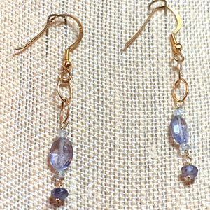 Lolite and Aquamarine Earrings CGC Collection