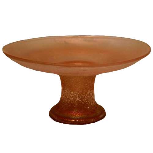 Pink Glass Opal Fruit Bowl Silvestri