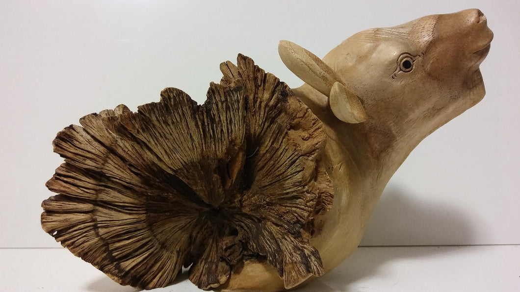 Wood Bison Carving NA