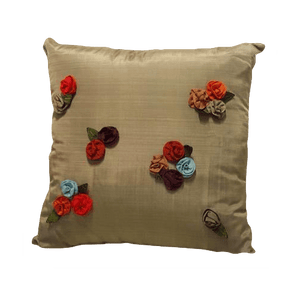 Joy Oy Decorative Pillow (19x19) with Rosettes | DebSoChic